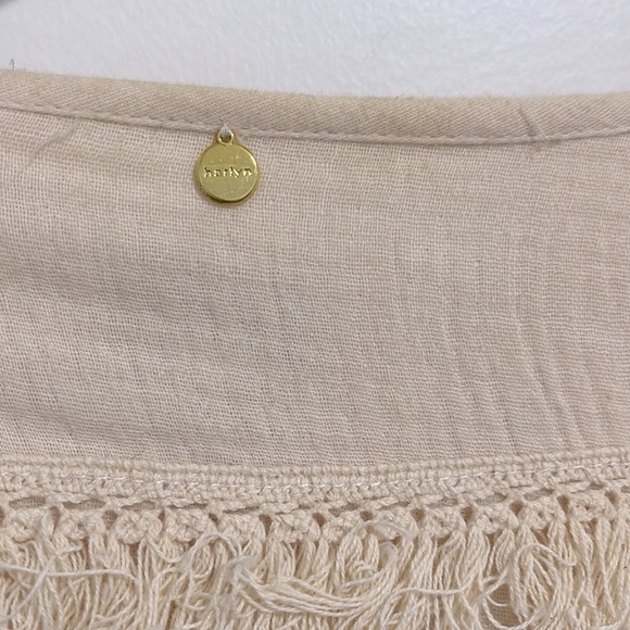 Anthropologie Cream Harlyn Fringed Long Jacket - Picture 6 of 6